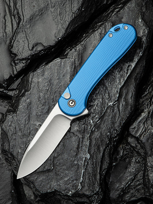 Civivi Elementum II Button Lock 2.96" Nitro-V Blue Aluminium Folding Knife C18062PD-2