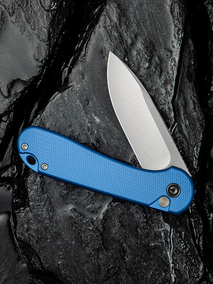 Civivi Elementum II Button Lock 2.96" Nitro-V Blue Aluminium Folding Knife C18062PD-2