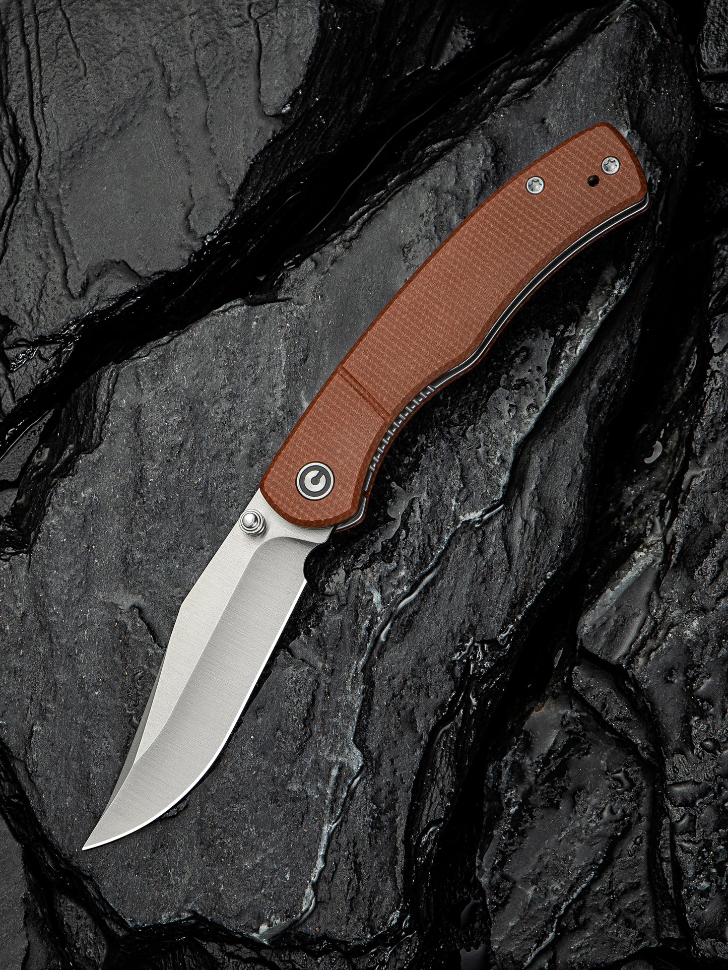 Civivi Clingman 2.99" Nitro-V Brown Canvas Micarta Folding Knife by Taylor Martin C23065-3