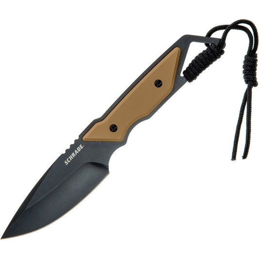 Schrade Frontier 4" 3Cr13 Tan GFN Fixed Blade Knife with Nylon Sheath
