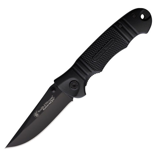 Smith & Wesson Extreme Ops 3.25" 7Cr17MoV Black Aluminium Folding Knife SWEX1