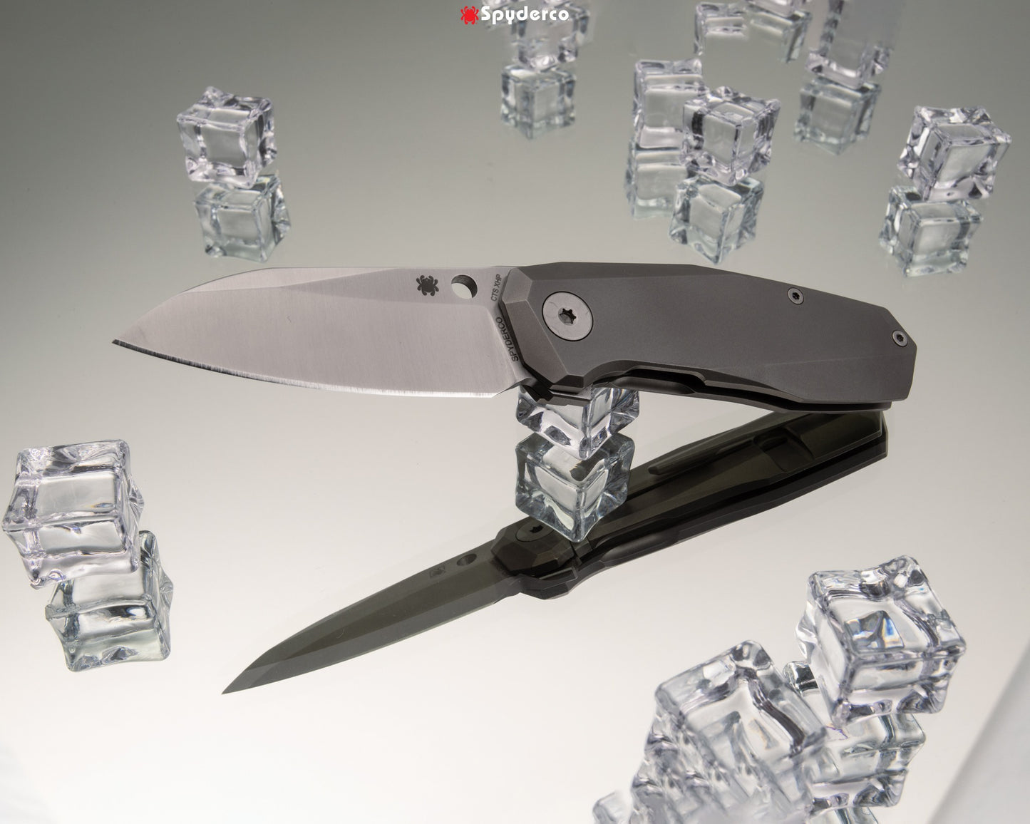 Spyderco Techno 3 2.64" CTS XHP Titanium Folding Knife by Marcin Slysz C158TIP3