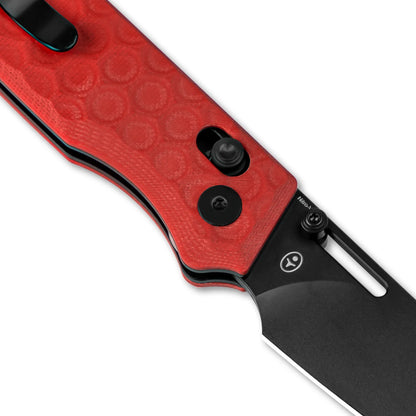 Kizer Task Clutch-Lock 3.04" Nitro-V Red G10 Folding Knife V3641A2