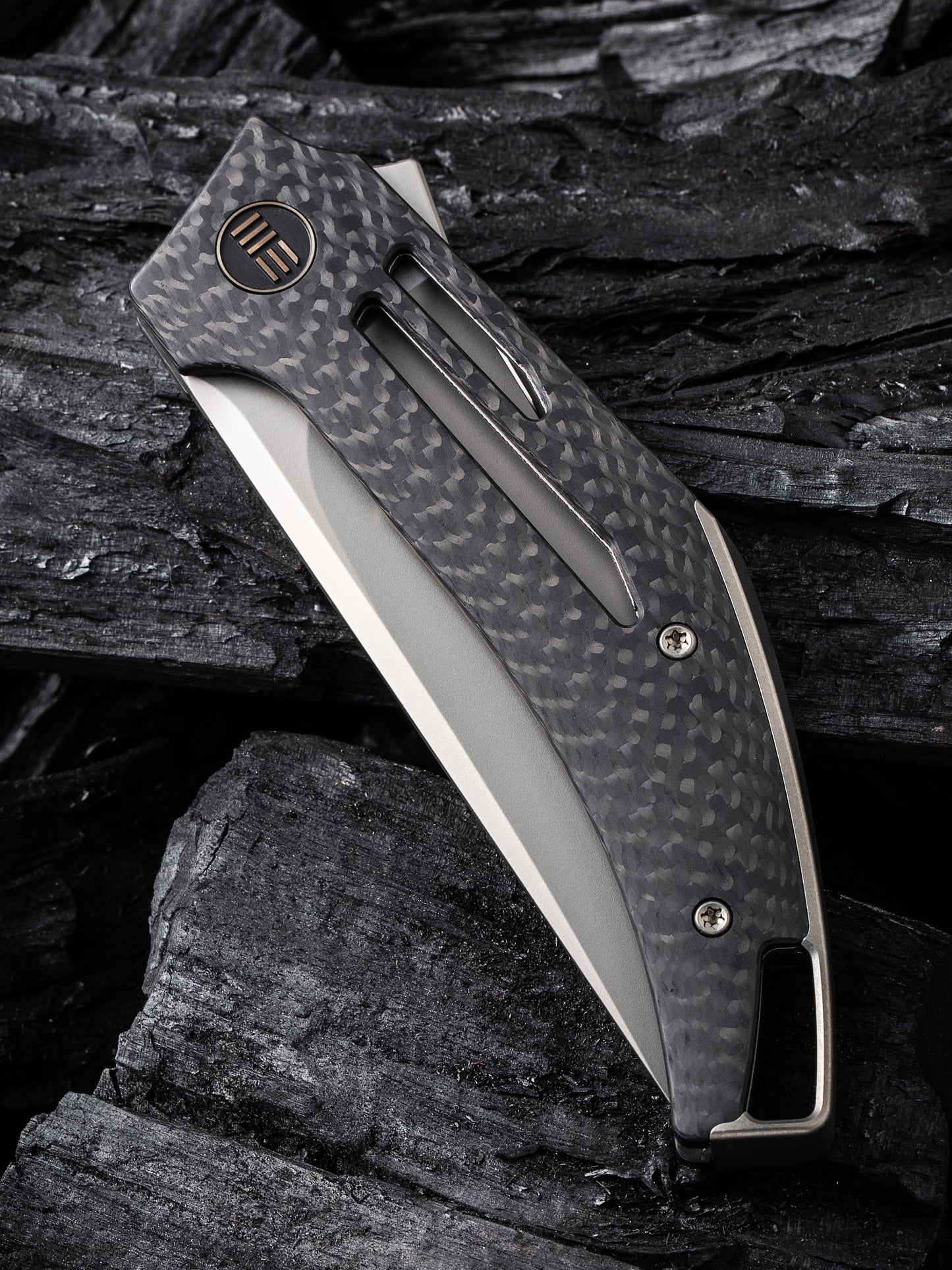 WE Speedliner 3.39" CPM 20CV Twill Carbon Fiber Folding Knife by Tashi Bharucha WE22045B-1