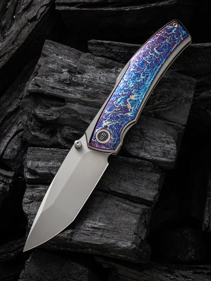 WE Swordfin 3.28" CPM 20CV Flamed Titanium Folding Knife by Thys Meades WE23067-1