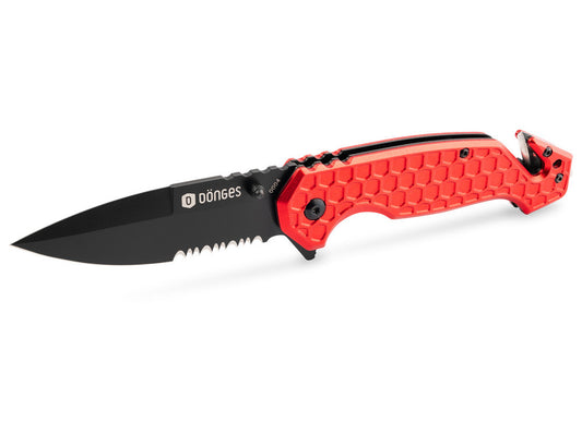 Boker Plus Donges Basic Fire 3.35" Red Aluminium Rescue Folding Knife