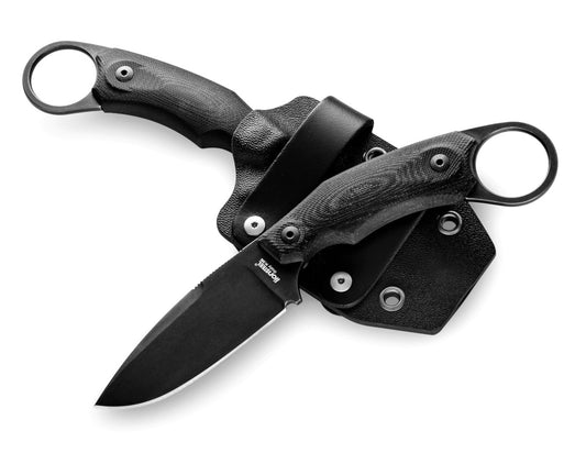 LionSteel H2 2.95" M390 Black PVD G10 Fixed Blade Knife Kydex Sheath