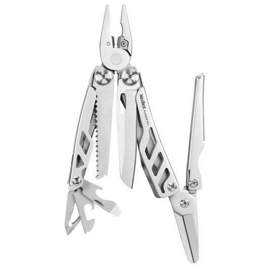 NexTool Flagship Pro Silver Multi-Tool 16 Functions with Nylon Pouch