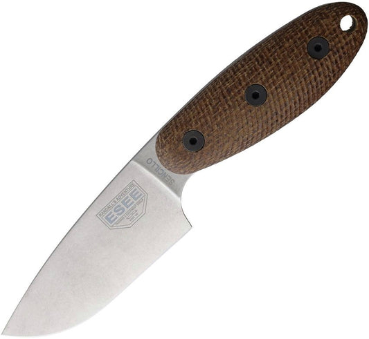 ESEE Sencillo 3" Magnacut Stonewash Burlap Micarta Compact Fixed Blade Knife