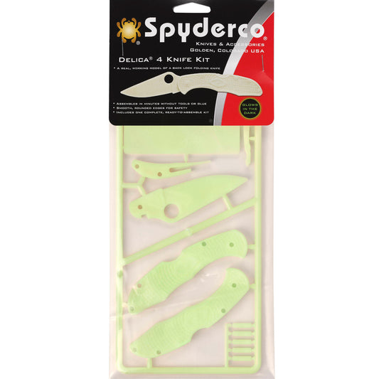 Spyderco Delica 4 Glow-In-The-Dark Plastic Toy Knife Kit PLKIT1