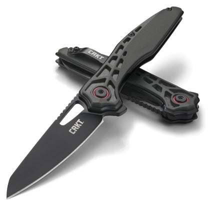 CRKT Thero 3.08" Black GRN Carbon Fiber Inlay Folding Knife - T.J. Schwarz - 6290