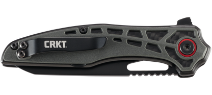 CRKT Thero 3.08" Black GRN Carbon Fiber Inlay Folding Knife - T.J. Schwarz - 6290