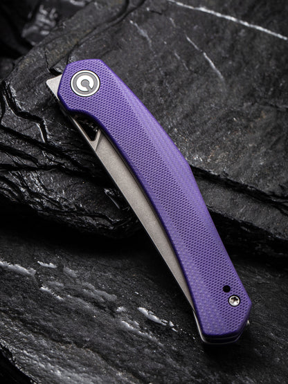 Civivi Lazar 3.31" Purple Black G10 Folding Knife by Elijah Isham C20013-2