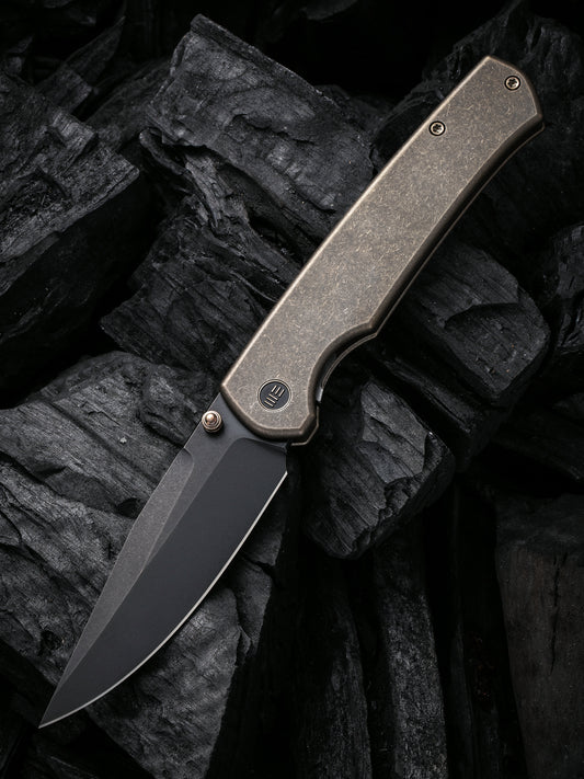 WE Evoke 3.48" CPM 20CV Bronze Titanium Folding Knife by Ray Laconico WE21046-2